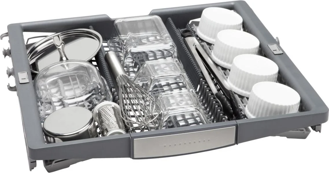 The Flexible 3rd Rack provides a versatile space for utensils