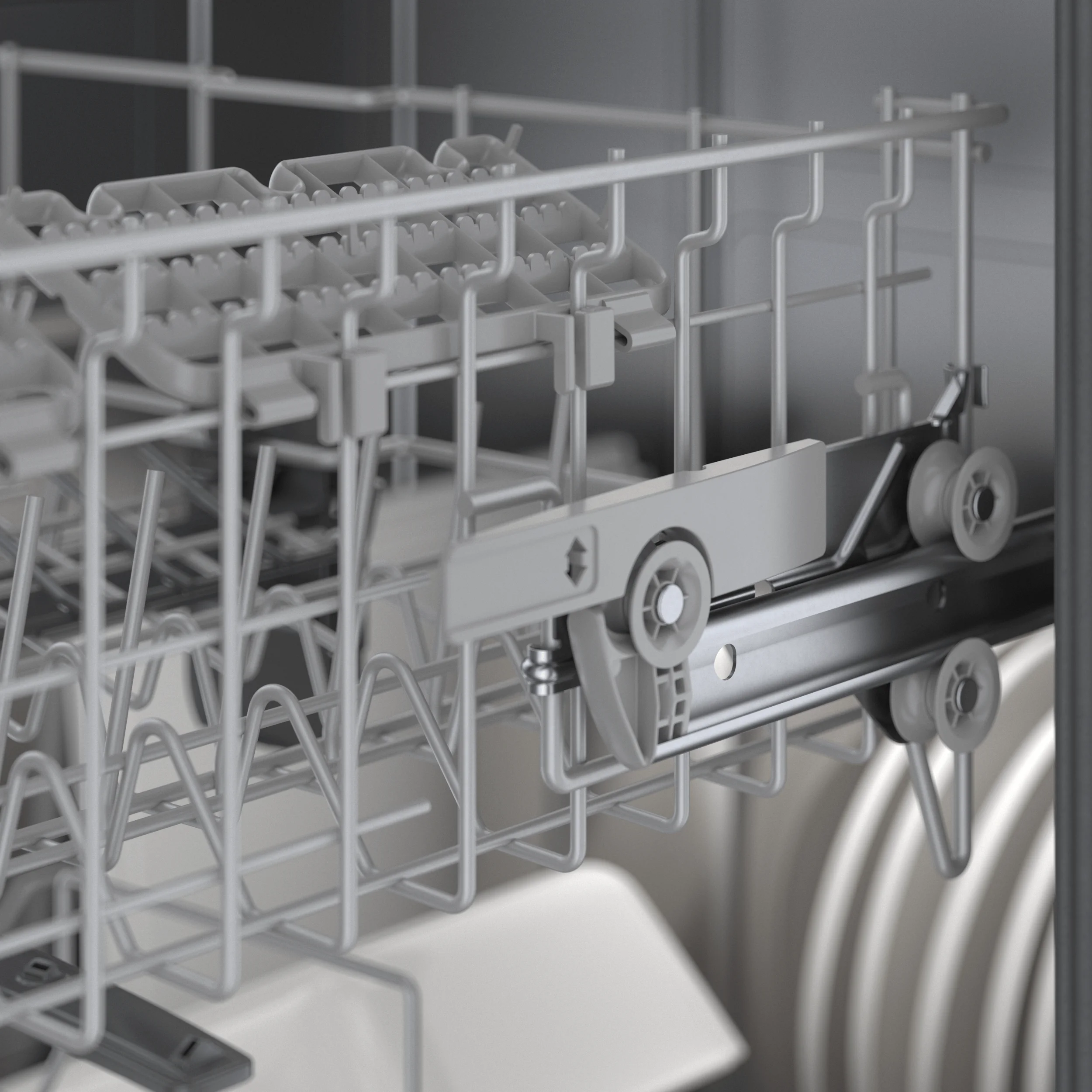 Newly redesigned EasyGlide(TM) rack system for a smooth glide on all three racks