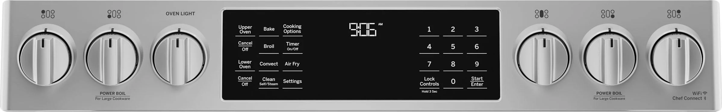 Backlit glass touch controls