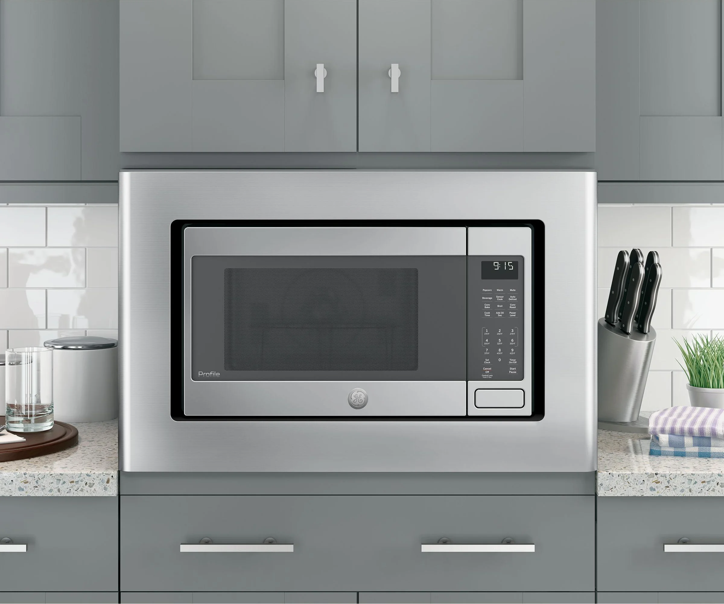 Built-in capable microwave