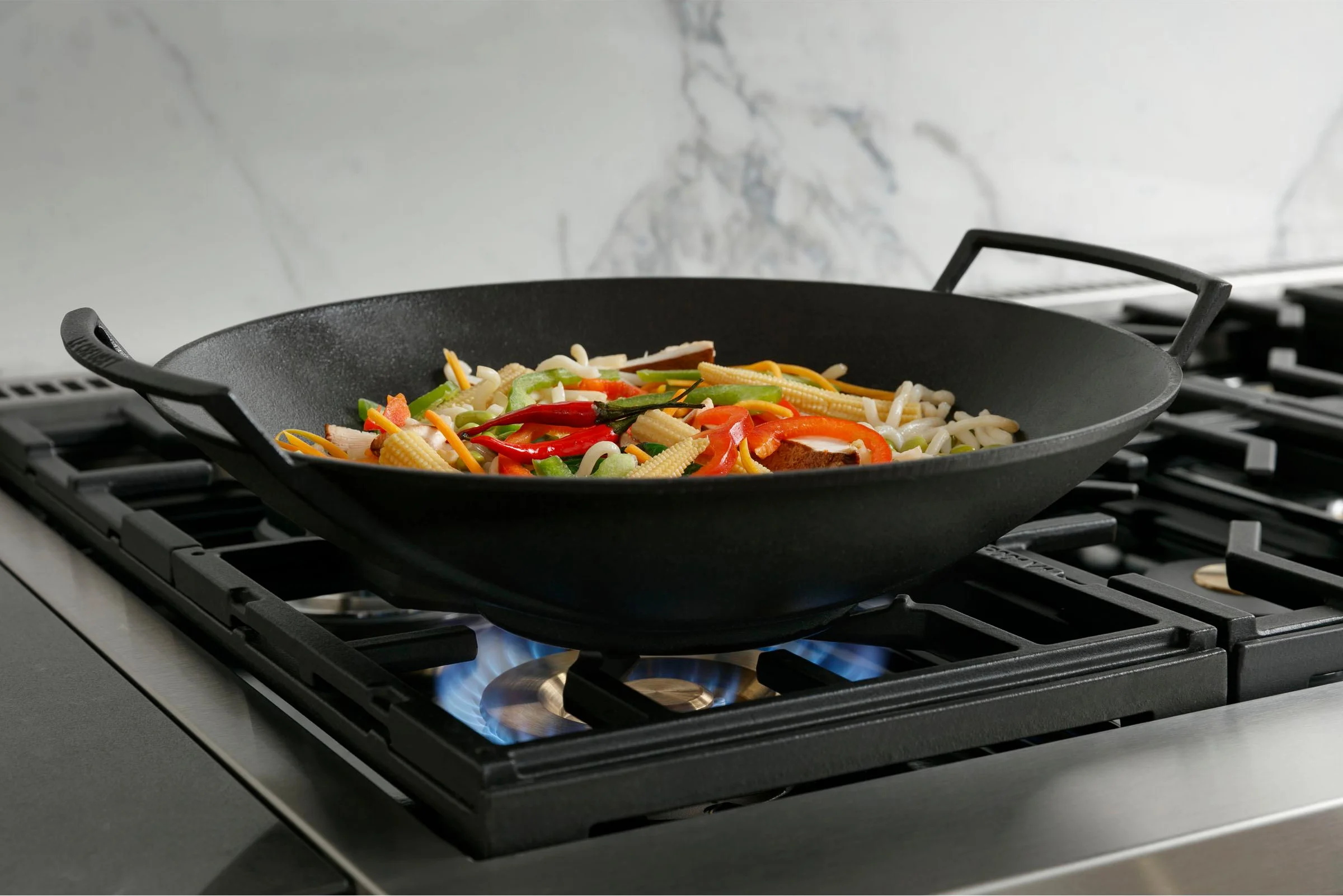 3-Piece Grates with Reversible Wok Feature
