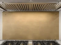 Metal panel with 3 hammered edges