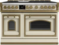 48” Freestanding Dual Fuel Range, Fiorentina Series, 4,34 cu. ft. and 2,24 cu. ft. total capacity, Glass Door