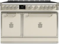 48” Freestanding Induction Range, Fiorentina Series, 4,34 cu. ft. and 2,24 cu. ft. total capacity, Solid Door