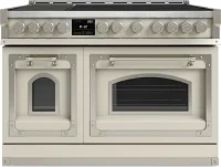 48” Freestanding Induction Range with Frytop, Fiorentina Series, 4,34 cu. ft. and 2,24 cu. ft. total capacity, Glass Door