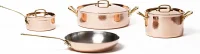 7 Pieces Hammered Copper Cookware Set