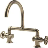 BRIDGE FAUCET WITH “LOBE” KNOBS