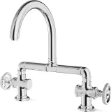 BRIDGE FAUCET WITH “LOBE” KNOBS