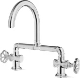 BRIDGE FAUCET WITH “PETAL” KNOBS