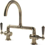 BRIDGE FAUCET WITH “CONE” KNOBS