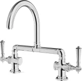BRIDGE FAUCET WITH “CONE” KNOBS