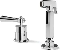 SPRAY FAUCET WITH “CONE” KNOBS