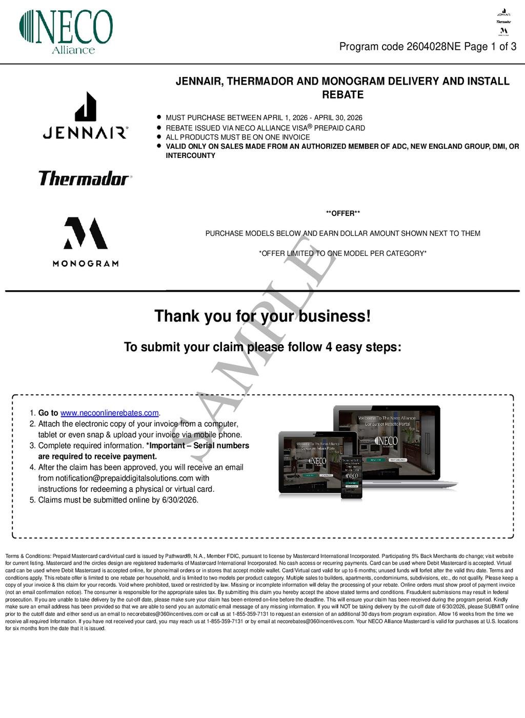 JennAir Refrigerator Installation Allowance- Save up to $300