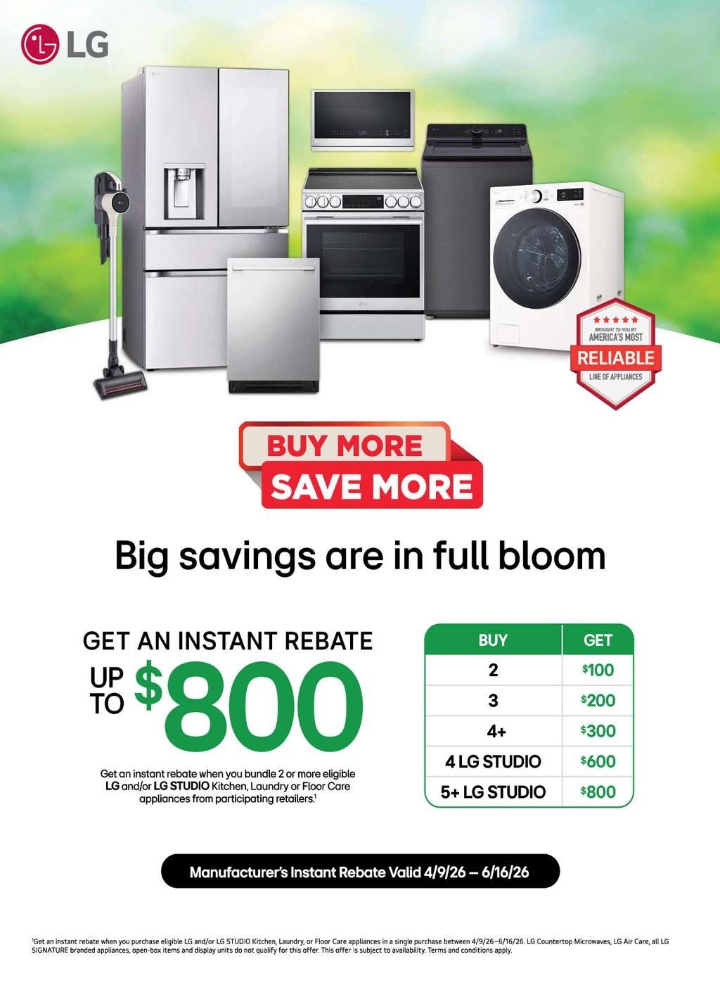 Buy More Save More Up to $800 Instantly