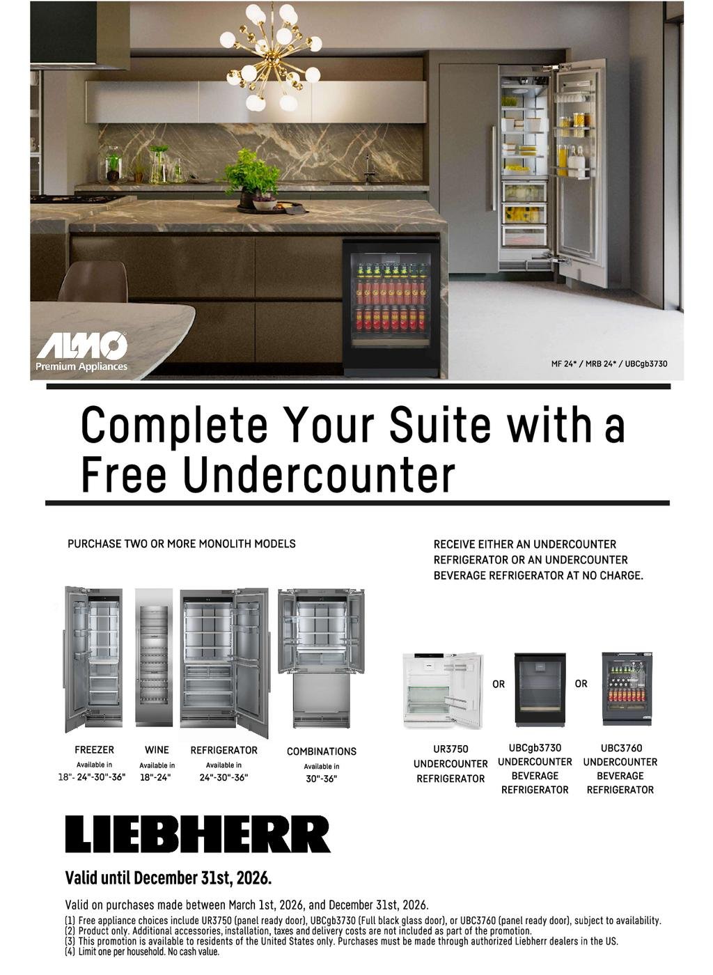 Liebherr: Free Undercounter Refrigerator 